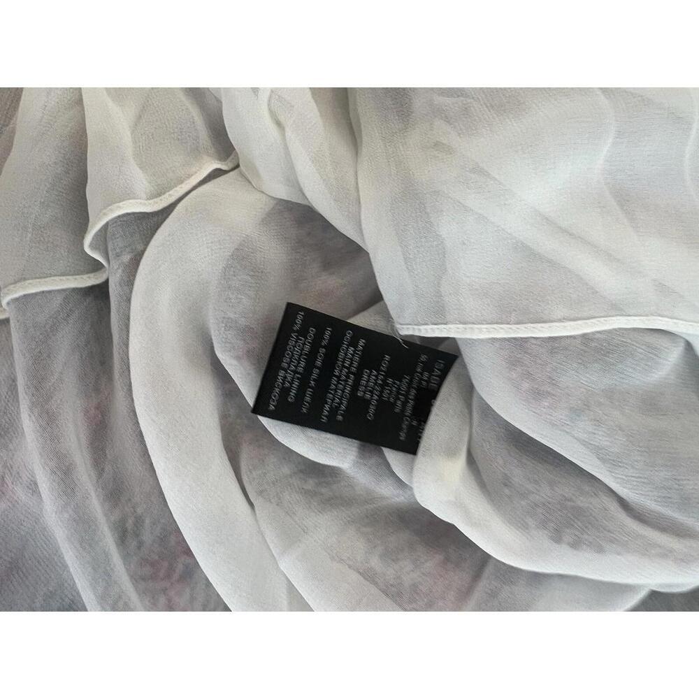 $1490 Isabel Marant Silk Ruffle Mini Aqua Dress Size 38(6) - Picture 6 of 11